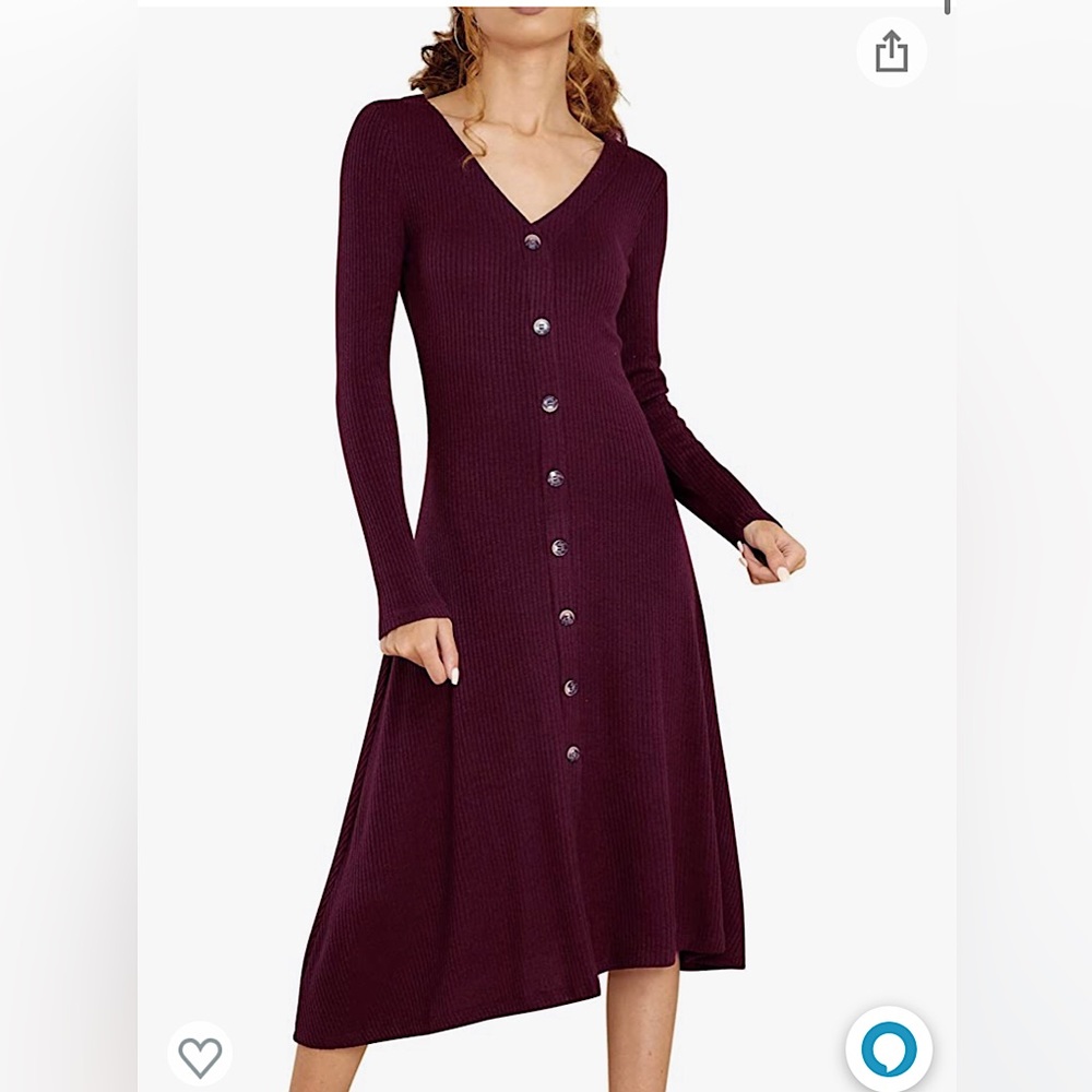Button Up Knit Dress